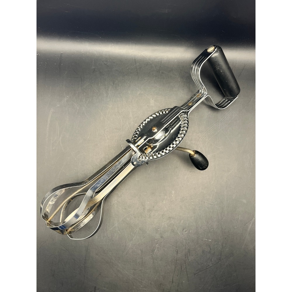 VTG EKCO Hi-Speed Mixer Made In USA-Stainless‎ Steel Kitchenware Decor Utensil